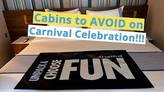 Carnival Celebration  Cruise Cabins to Avoid [upl. by Neeka]