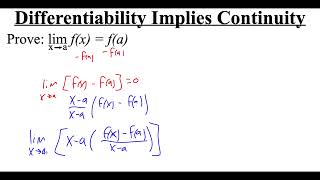 324 Differentiability Implies Continuity [upl. by Bach]