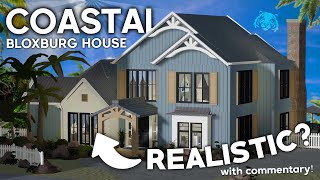 Building a COASTAL House in Bloxburg REALISTIC [upl. by Dorca]