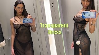 Try on Haul Transparent Dress with KIRA [upl. by Dazhehs]