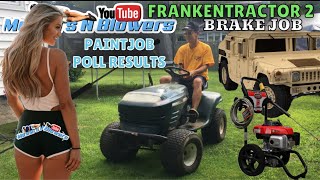 FRANKEN TRACTOR 2 CRAFTSMAN LT1000 KOHLER 19HP COURAGE BRAKE CALIPER PISTON UNSEIZE REPAIR FIX JOB [upl. by Emoreg254]