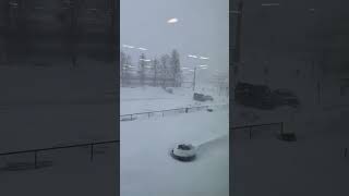 Snow storm in Jessheim Norway 17012024 [upl. by Avonasac]