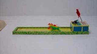 Vintage Frankonia Horse Race Way Tin Windup Game [upl. by Margarethe]