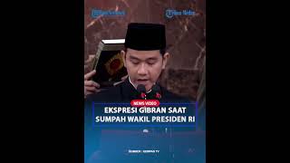 EKSPRESI GIBRAN DISOROT Saat Sumpah Jabatan Wakil Presiden RI❗ [upl. by Belsky]