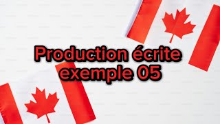 TCF CANADA  production écrite exemple 05 [upl. by Aisila]