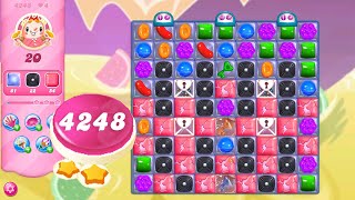 Candy Crush Saga Level 4248 NO BOOSTERS  2 Stars 🌟🌟 [upl. by Lobel]