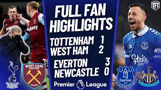 SPURS BOTTLE IT Tottenham 12 West Ham Highlights  Newcastle SMASHED Everton 30 Newcastle [upl. by Attalie]