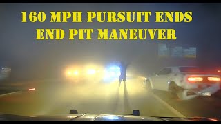 HIGH SPEED PURSUIT 160 MPH on Dodge Challenger  PIT  TVI Maneuver by Arkansas State Police chase [upl. by Adnalahs]