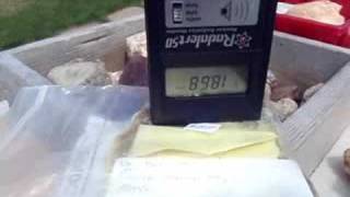 Raw Uranium quotUraninitequot Radiation geiger counter sample [upl. by Magnuson576]