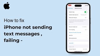 iPhone not sending text messages  failing  Fix  iOS  2024 [upl. by Japeth698]