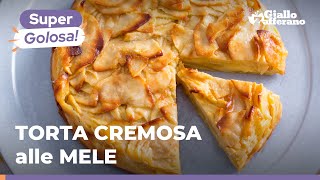 TORTA di MELE CREMOSA ricetta semplicissima e super golosa con tanta frutta e SENZA LIEVITO 🍎🍏😋 [upl. by Byrn]