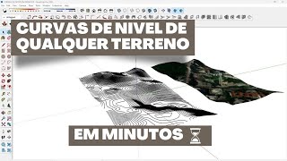 COMO FAZER AS CURVAS DE NÍVEIS DE UM TERRENO A PARTIR DO GOOGLE EARTH NO SKETCHUP  Tutorial [upl. by Mcmath376]