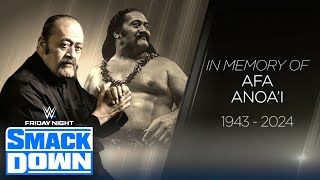 WWE remembers Afa Anoa’i on Friday Night SmackDown  WWE on FOX [upl. by Liw638]