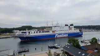 Travemünde Fähre FS Finnpartner der Reederei Finnlines läuft aus [upl. by Aube752]