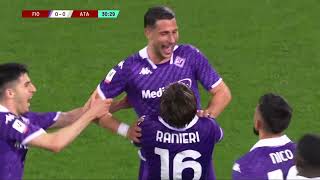 Highlights COPPA ITALIA FIORENTINA ATALANTA 10 Mandragora [upl. by Marder]