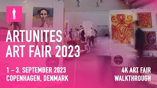 Art Nordic  ARTUNITES Art Fair 2023 Walkthrough Copenhagen [upl. by Amsirak]