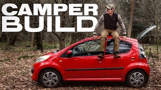 I CONVERTED THE SMALLEST CAR ON EBAY  Ultimate micro camper [upl. by Xam]