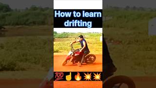 How to learn drifting   बाइक ड्रिफ्टिंग बस ११ सेकेंड 💯  stunt drift trending shorts [upl. by Ajiat]