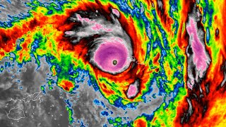 Infrared Satellite Animation of Cyclone Heta 200304 [upl. by Ardussi]