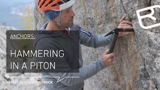 Anchors Hammering in a normal piton – Tutorial 2343  LAB ROCK [upl. by Enert]