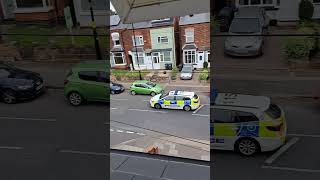 2 West Mids Police responding on blues and twos Erdington Birmingham [upl. by Kermit]