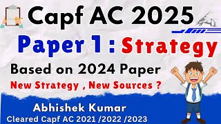 Strategy for Capf AC 2025 Paper 1  Capf AC 2024 Paper 1 Sources  Capf AC Paper 1 Booklist [upl. by Vlad]