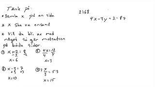 21 Ekvationer med flera variabeltermer [upl. by Dennis]