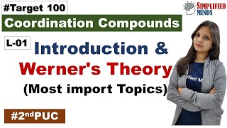 2nd PUC Chemistry  Coordination Compounds L01  Introduction amp Werners theory [upl. by Noirb800]