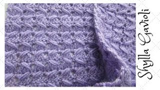 sciarpa alluncinetto 3 punti alti abracciati facile passo a passo tutorial schema crochet scarf how [upl. by Suoicserp]