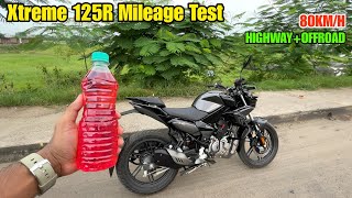 Hero Xtreme 125R Mileage Test  Xtreme 125R Update Model Mileage Test [upl. by Ianej]