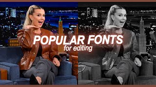 Popular Fonts For Editing [upl. by Kerry]