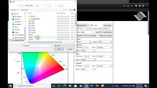 How to calculate CIE 1931 color coordinates of an emission spectrum An online application [upl. by Ilyah40]