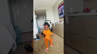 Immy in Hilton Hotel Learning how to walk [upl. by Aimat]