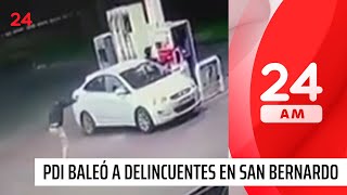 Video muestra a PDI baleando a delincuentes que intentaron asaltarlo en San Bernardo  24 Horas [upl. by Dlareg118]