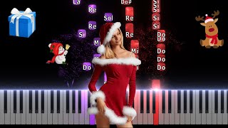 Jingle Bells note per piano pianola pianoforte [upl. by Brynne]