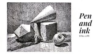 Pen and Ink Still Life 3  6 min [upl. by Malas806]