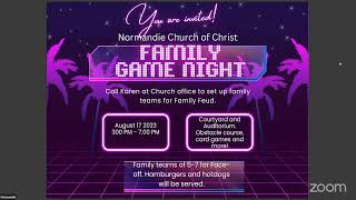 Normandie Church of Christ Worship August 11 2024 wGuest Evangelist Ryan Smith [upl. by Yzzik]