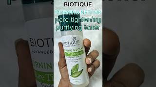 BIOTIQUE Morning Nector pore tightening purifying toner 👍shortsviralreelsyoutubeskincarekashi [upl. by Adnohsor541]