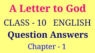 A letter to god question Answer [upl. by Erreid]