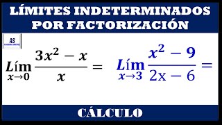 LÍMITES INDETERMINADOS POR FACTORIZACIÓN [upl. by Proffitt]