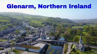 Drone Glenarm Northern Ireland  Glenarm Castle  County Antrim  Irish Sea [upl. by Thun83]