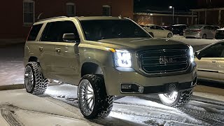 20152020 yukontahoe on 24x14s with a leveling kit [upl. by Michaella789]