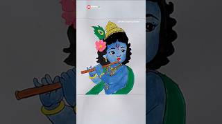 Joy sree krishna 🙏॥ art drawing trending painting krishna love song shortvideo subscribe [upl. by Mendes]