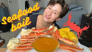 Crab Leg Mukbang amp Botox Storytime 🦀 [upl. by Llireva]