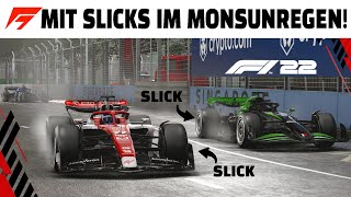 Mit Slicks im Regen gegen unbesiegbare KI F1 22 MyTeam Karriere Singapur GP [upl. by Ylro]