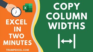 3 Simple Ways to Copy Column Widths Perfectly [upl. by Anu]