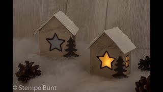 ANLEITUNG  Schneehäuschen quotWeihnachtenquot cminch mit StampinUp® [upl. by Slaughter]