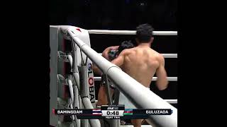 Putting on a SHOW 👏 Akif Guluzada styles on Samingdam for the firstround TKO [upl. by Ettenaj]