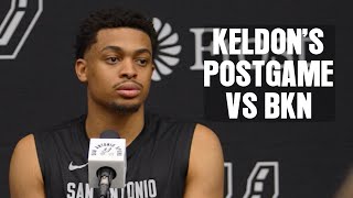 Keldon Johnsons Postgame Interview vs Brooklyn Nets  3172024 [upl. by Cock520]