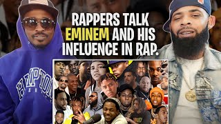 BLACK PEOPLE DONT LISTEN TO EM Rappers talk Eminem and his influence in Rap [upl. by Roath]